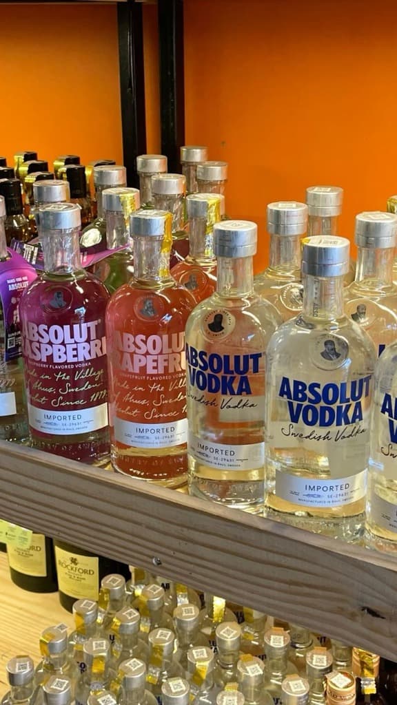 Absolut Vodka display