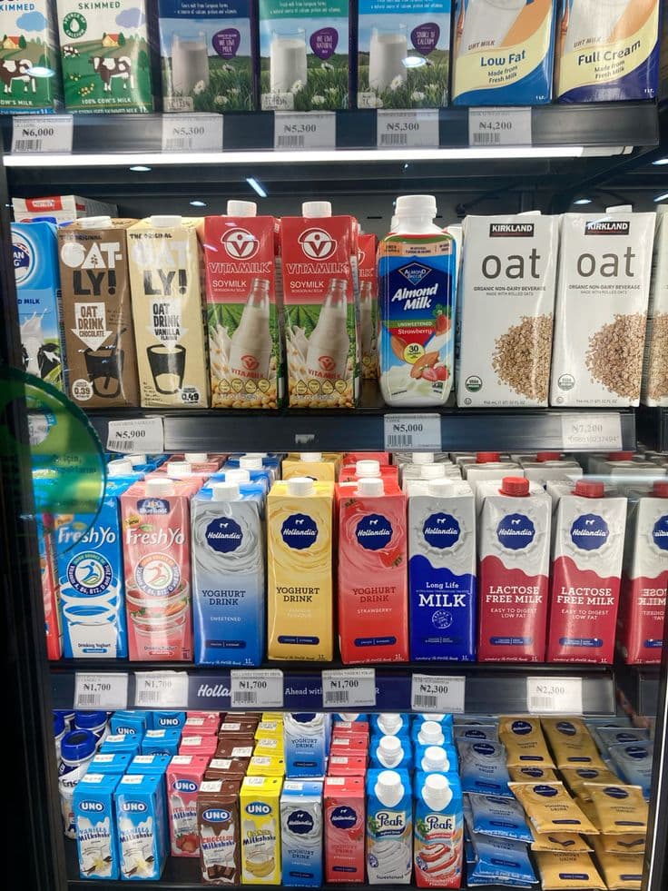 Large bottle of oat milk