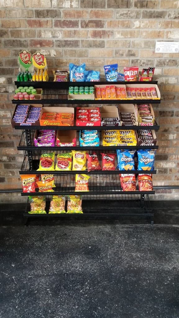 Wall mounted snack shelf